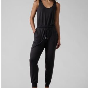 Black Athleta scoop neck jumpsuit